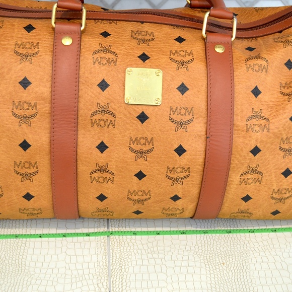 MCM Visetos Congnac Boston Bag Golf Collection Large - Picture 4 of 16